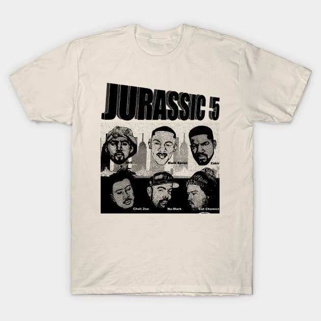 Jurassic 5(Hip hop group) T-Shirt by Parody Merch